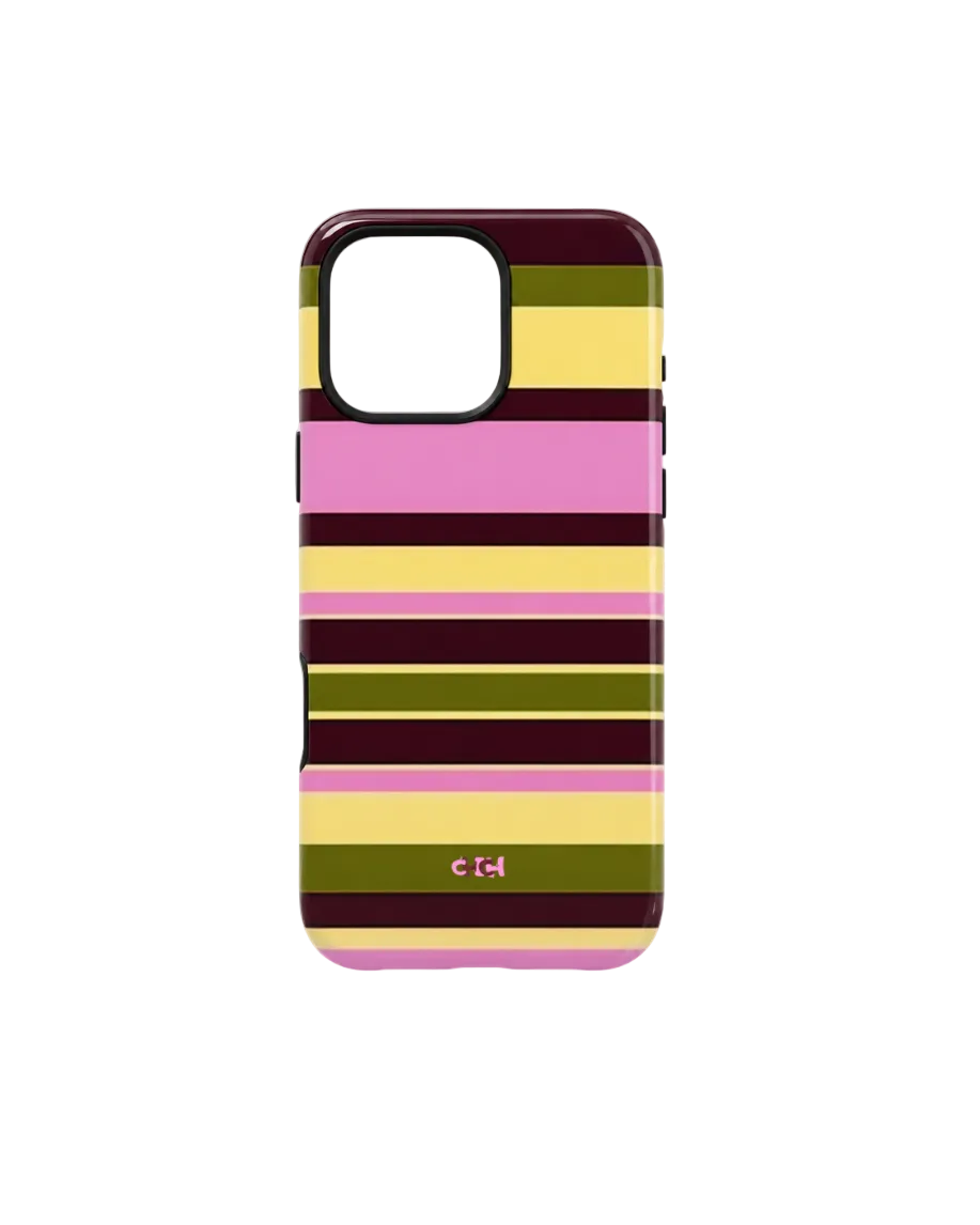 Green and Pink strips | iPhone case