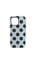 Polka dots | blue and black iPhone case