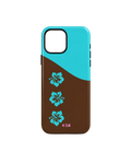 Brown and Turquoise | iPhone case