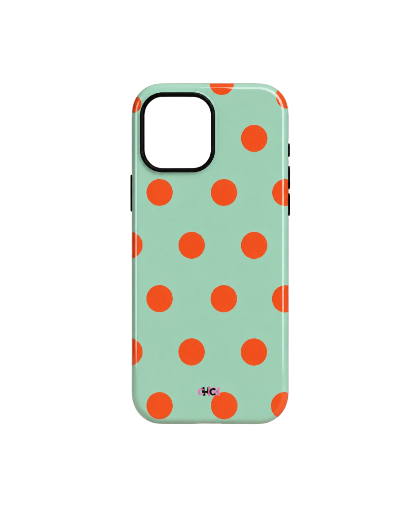 Blue and Orange dots | iPhone case